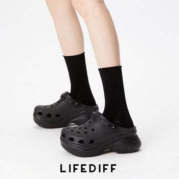 Thin Black Spring and Autumn Pure Cotton Summer Loafers Socks, Long Socks, Mid-Calf Socks, Slouch Socks for Women to Pair with Small Leather Shoes