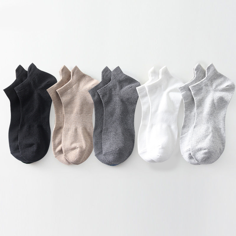 Men's socks, socks, all-match summer mesh invisible socks, white cotton socks, spring and summer, corset, heel protection, short tube sports socks
