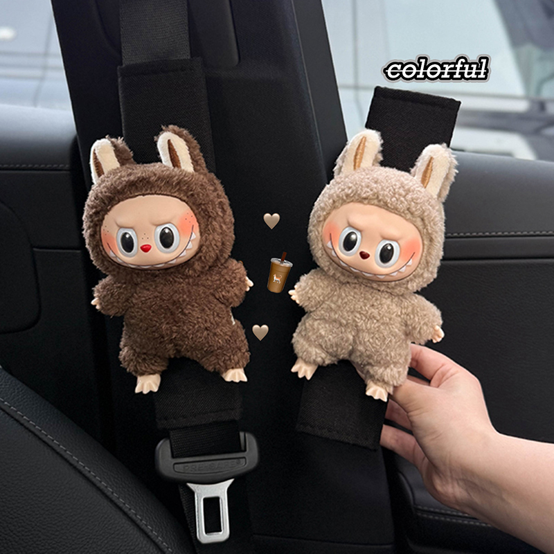 2025年新型車シートベルト肩当てかわいい保護カバー車内アクセサリーシートベルト装飾衝突防止カバー人形