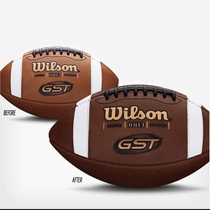 Rugby kickball service presented with ball brushes small pieces of ball