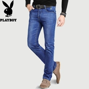 Playboy quần jeans mùa đông mới kinh doanh công việc giải trí thanh mảnh thẳng thanh niên quần nam