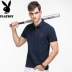 Playboy Ngắn Tay Áo T-Shirt Nam Mùa Hè Nửa Tay Áo Kinh Doanh Bình Thường Mỏng Quần Áo của Nam Giới Thanh Niên POLO Áo Sơ Mi