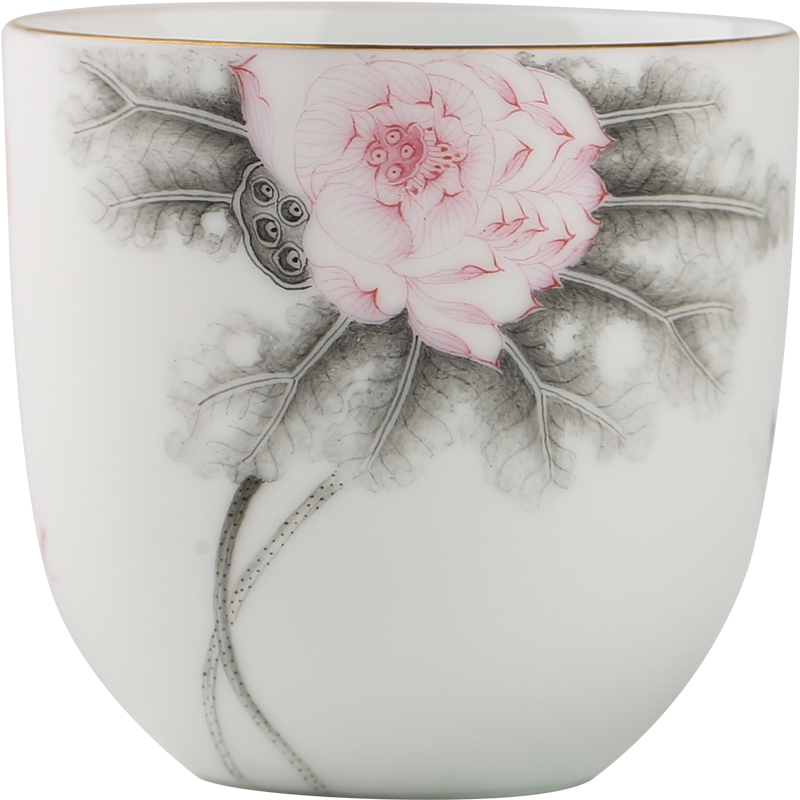 The three frequently ceramic cups sample tea cup color ink master cup single CPU jingdezhen kung fu tea set personal cup fragrance - smelling cup