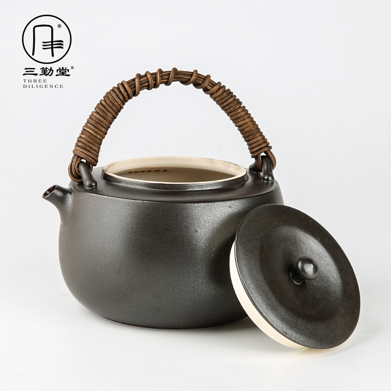 Three frequently hall large kettle ceramic POTS boil tea tea ware jingdezhen kung fu ceramic pot S28018 restoring ancient ways the teapot