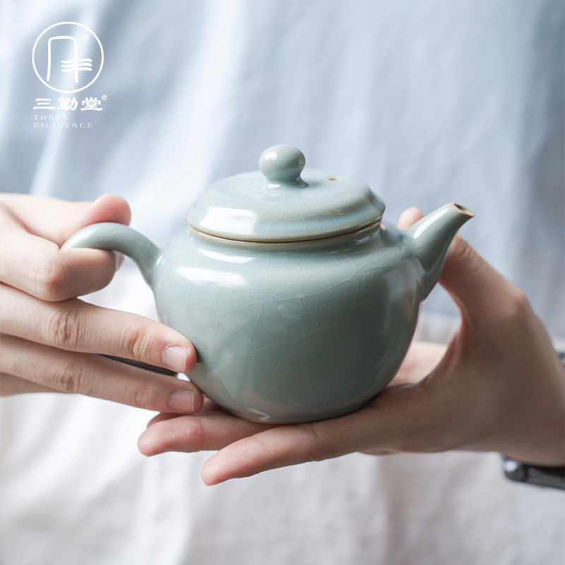 The three frequently your up with jingdezhen ceramic teapot kung fu tea teapot can open piece of xi shi pot filtering level