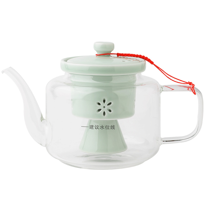 The three regular steam glass teapot high borosilicate glass teapot tea steamer ceramic bladder curing boil tea