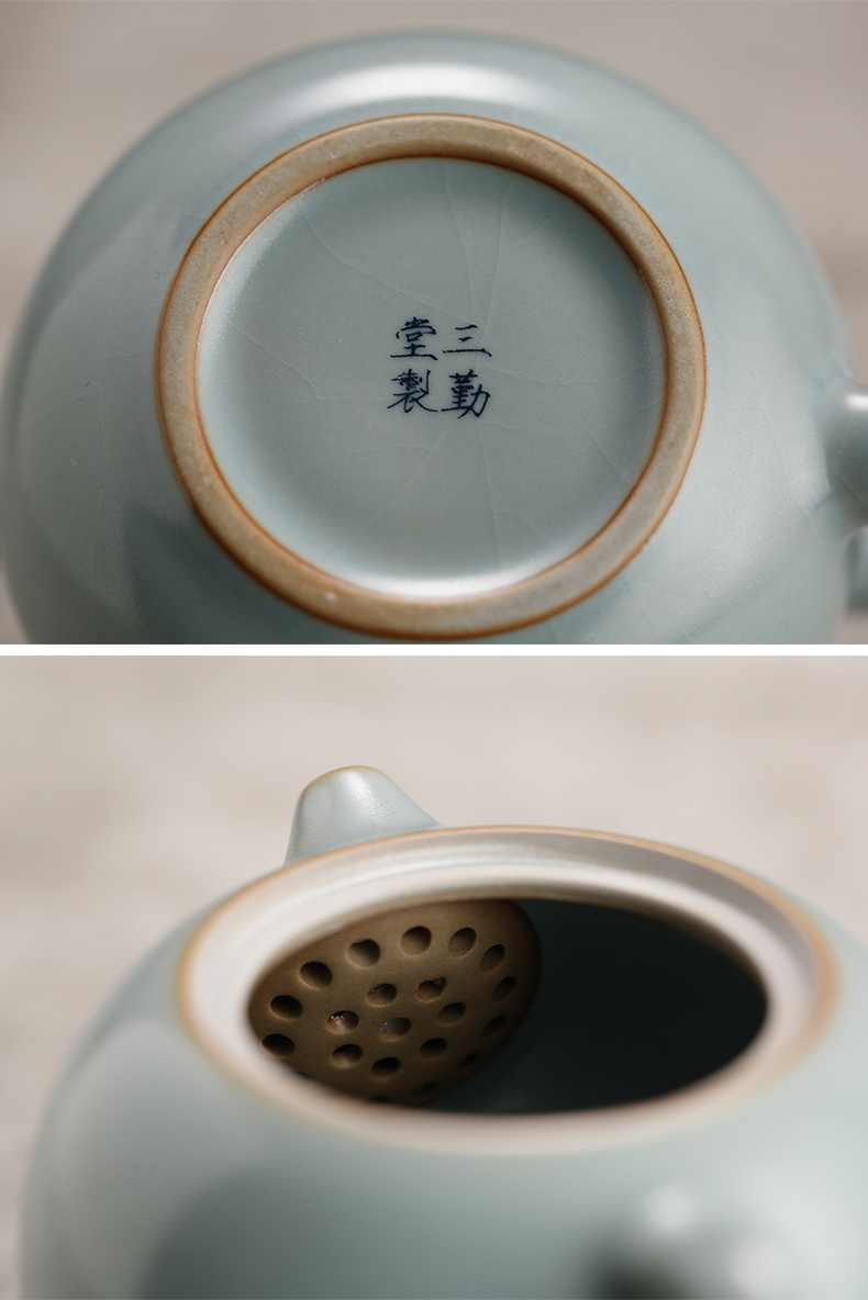 Three frequently hall your up with jingdezhen ceramic teapot kung fu tea teapot can open piece of filtering S24001 shih pot