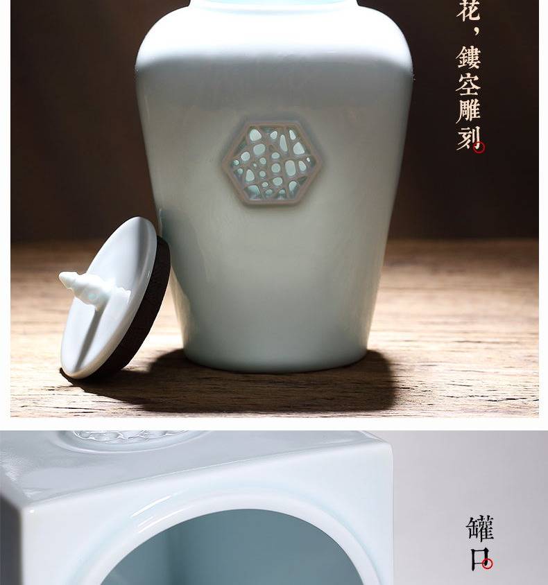 Three frequently hall jingdezhen ceramic seal up tea caddy fixings image more kung fu tea set S51013 POTS of tea storehouse