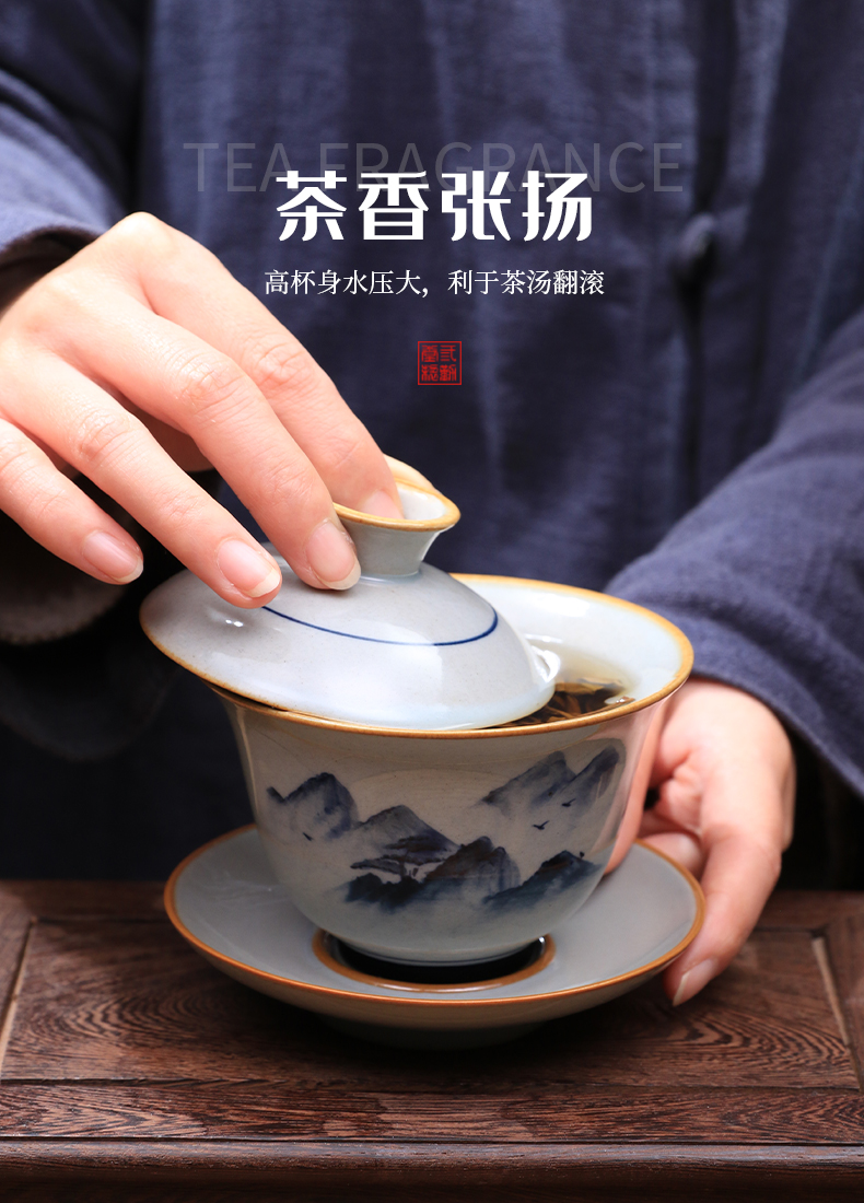 Three frequently hall hand - made porcelain cup just tureen jingdezhen ceramic cups kung fu tea set large tea, single