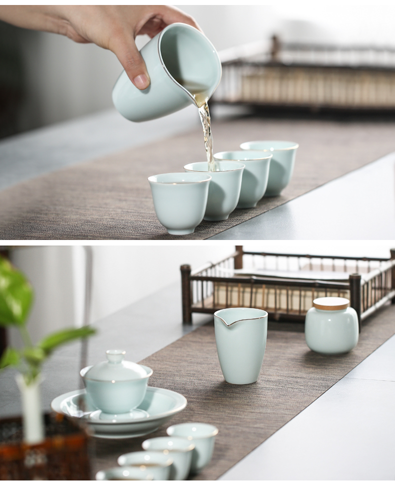 Three more frequently hall, heat - resistant ceramic celadon large public fair keller cup tea ware jingdezhen points S31007 tea machine