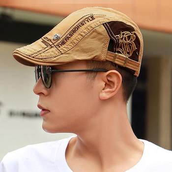 Men's Hats 2025 New Korean Style Forward Cap Beret Women's Peaked Cap Outdoor Sun Protection Painter Hat Trendy