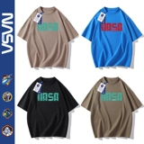 Хлопковая приятная телу футболка с коротким рукавом для влюбленных, оверсайз, в американском стиле