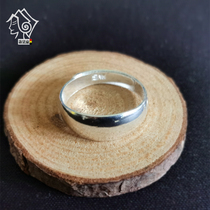 Cool Mountain Yi Ring Boy 999 Pure silver Brief Yoshinyo glossy ring National Wind Jewelry Boy Ring
