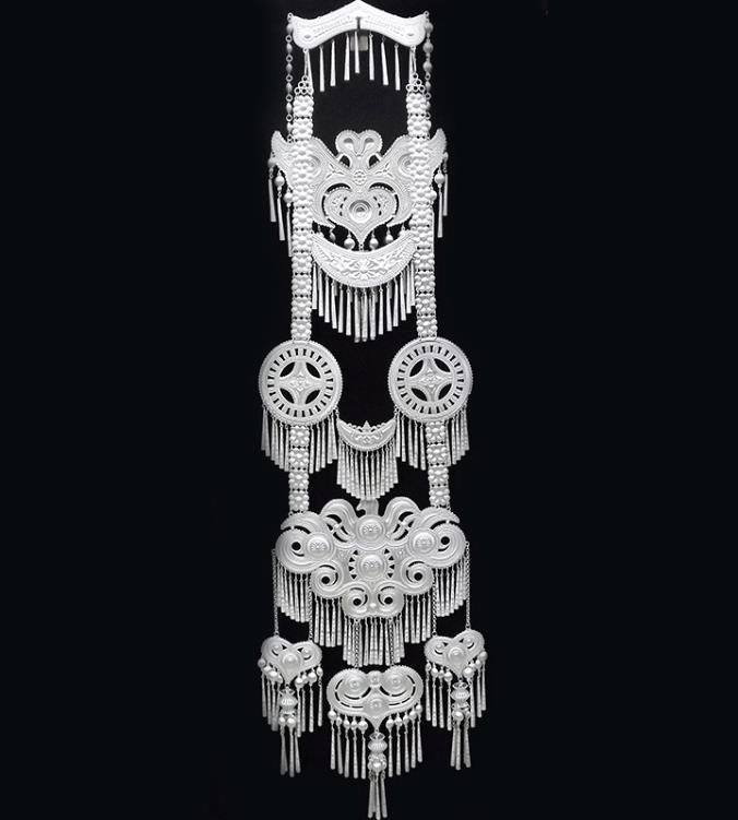 Yi Yi bra necklace silver plated silver-plated national wind craft female decoration wedding photography props