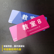 Classroom office plate custom acrylic school cartoon classroom card department training class card school house number