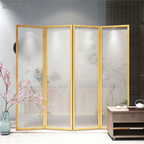 Screen partition modern living room simple fashion solid wood porch folding mobile simple bedroom semi-transparent folding screen