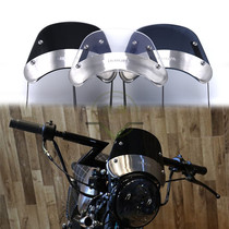 New 5-7 inch round universal retro small windshield with bracket motorcycle retrofitted front windshield diversion cover