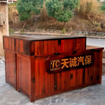 Old Ship Wood Bar Desk Collection Silver Terrace Atmospheric Net Red Chinese Arched Corner Cashier Terrace Beauty Salon Hall Hotel Hotel