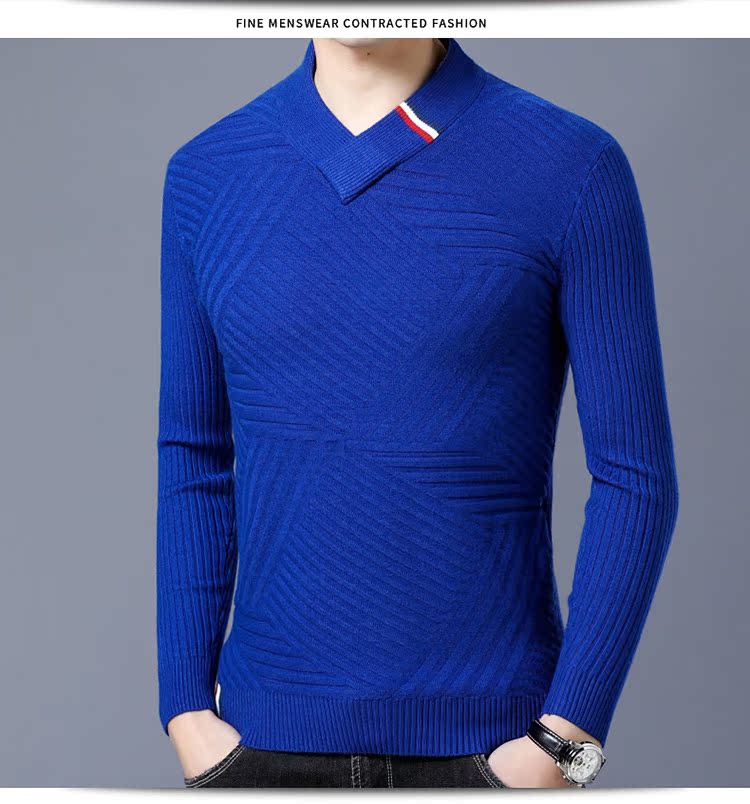 Áo len cashmere nam cổ chữ V mới chạm đáy áo Slim Erdos Áo len nam mùa đông co giãn áo len thủy triều áo len nam