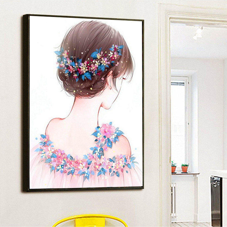 2021 new cross embroidered printed meritocratic girl line embroidered new minimalist modern living room small piece bedroom full embroidery