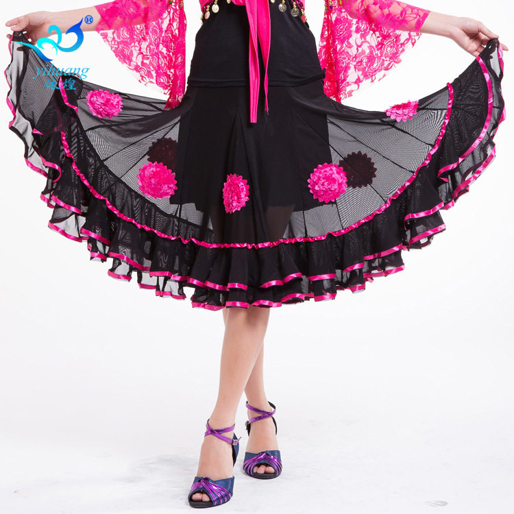 Square Dance Competition Grand Pendulum Dancing Dress Square Social Dance Halfbody Dress Dance Practice Suit Performance Grand Pendulum Skirt