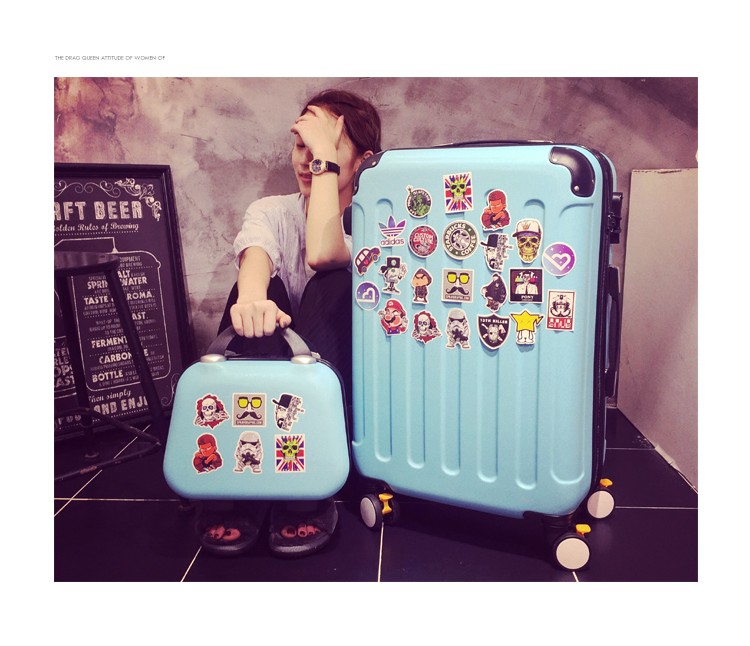 Trường hợp xe đẩy cá tính vali nam 28 vali hộp Hàn Quốc nam triều 24 inch mật khẩu sinh viên hộp hành lý nữ - Va li vali mini