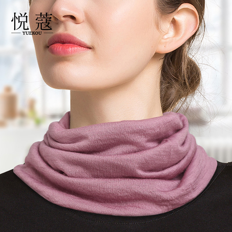 Autumn and winter new fine wool warm pullover collar double comfort do not tie solid color wild neck cover Korean version of the small scarf