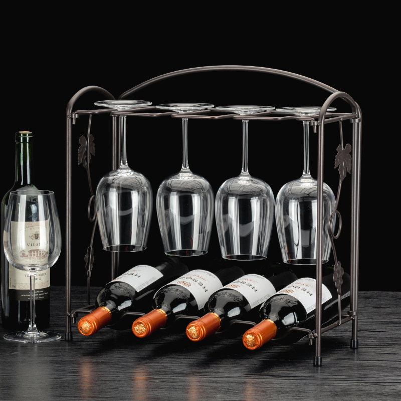 Household wine rack storage rack Goblet upside down cup rack Creative wine rack Wine cabinet Light luxury high-end ornaments shelf