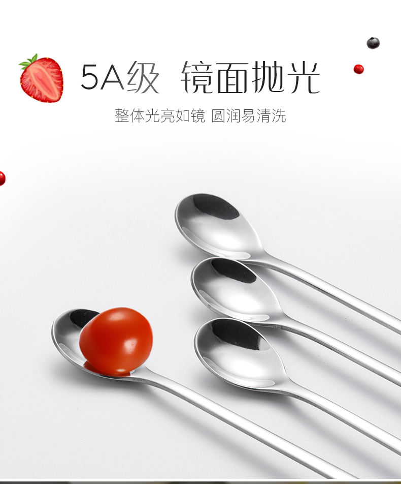 Creative onlycook diamond long handle 304 stainless steel ice run out of coffee milk tea spoon stir bar crystal