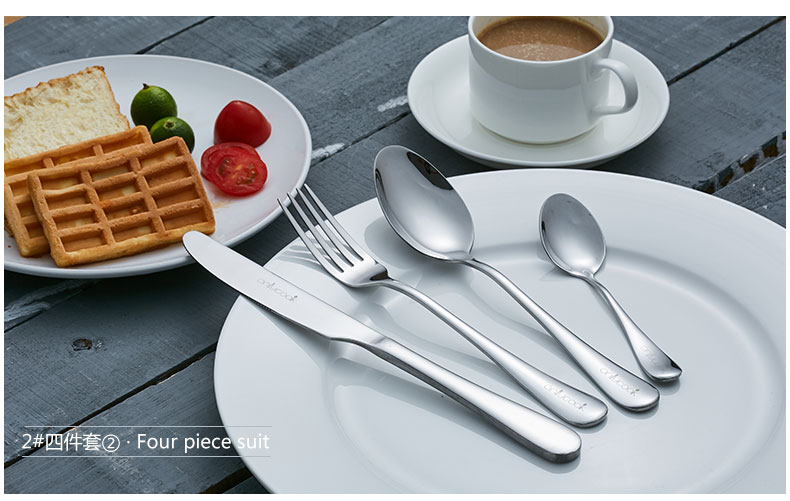 Onlycook hộ gia đình bằng thép không gỉ bộ dao kéo bít tết dao ba mảnh bộ dao Phong cách châu Âu Bộ đồ ăn phương Tây đĩa dùng 1 lần