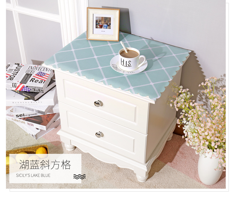 tivi lg 43 inch Màu đơn giản hiện đại đầu giường bìa vải không thấm nước và chống bụi tủ TV khăn trải bàn PVC khăn trải bàn hình chữ nhật - TV tivi sony 43 inch