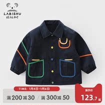 Rabbi tree childrens clothing boy trench coat 2022 spring new children loose coat baby coat Foreign trend