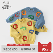 Rabbi tree childrens clothing boys sweater 2022 Spring New Baby foreign-style sweater childrens pullover sweater