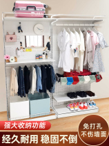 2 2 m height Net red hardware shelf renovation girl wardrobe walk-in cloakroom rental house open hanger