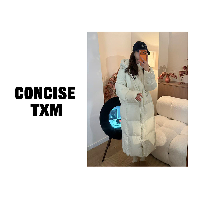 [Tang Xiaomu] Big White Goose Long down Jacket Winter Fashionable Warm down Coat Yr1145