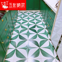 Colorful Elf Moroccan candy glaze small tiles kitchen balcony flower pieces Nordic retro bathroom wall tiles