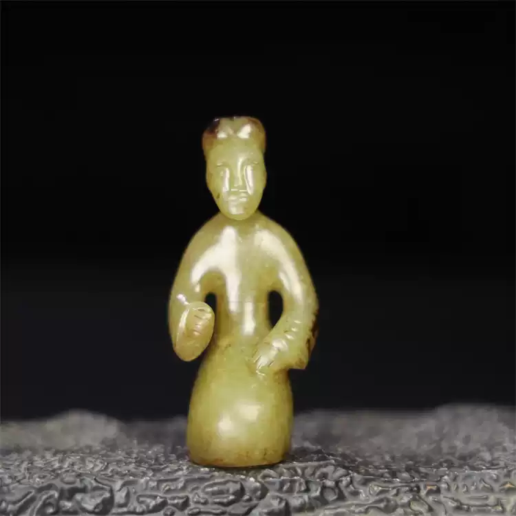 古玉老玉和田玉玉贵人小摆件