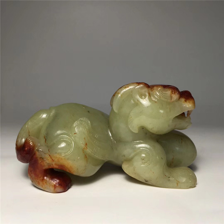 Old Tanaka Antique Antique jade collection of jade beast hands the piece of pieces