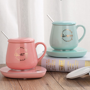 【带勺盖】陶瓷咖啡杯暖暖杯马克杯