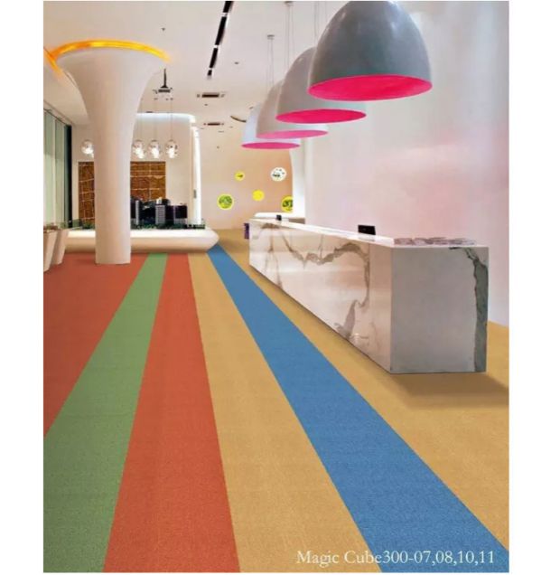Màu gạch nylon thảm thương mại chống văn phòng B1 PVC cửa vườn ươm cho khâu chính tả màu thảm - Thảm thảm lót sàn phòng khách
