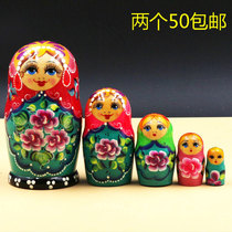  Matryoshka Russian childrens toys Wooden creative peanut day gifts Lin Zhiyi sale snapped up clearance