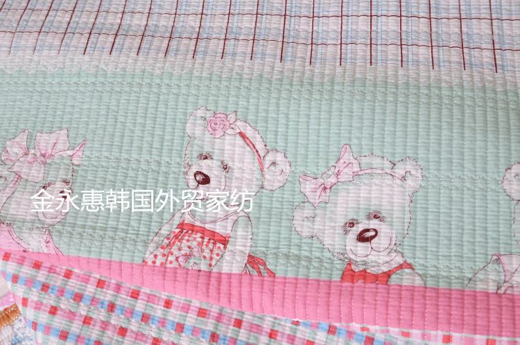 Trẻ em hàn quốc của phim hoạt hình twill cotton giường bé mẫu giáo giường đơn bìa tấm nệm quilting 70 * 140