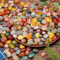 南京雨花石原石天然鹅卵石头鱼缸造景装饰花盆栽铺面五彩色小石子