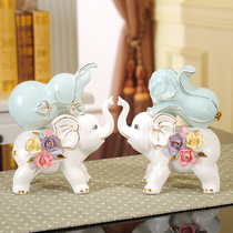 Ceramic home decorations Elephant ornaments gourd cabbage Zucai TV cabinet wine cabinet living room creative housewarming gift