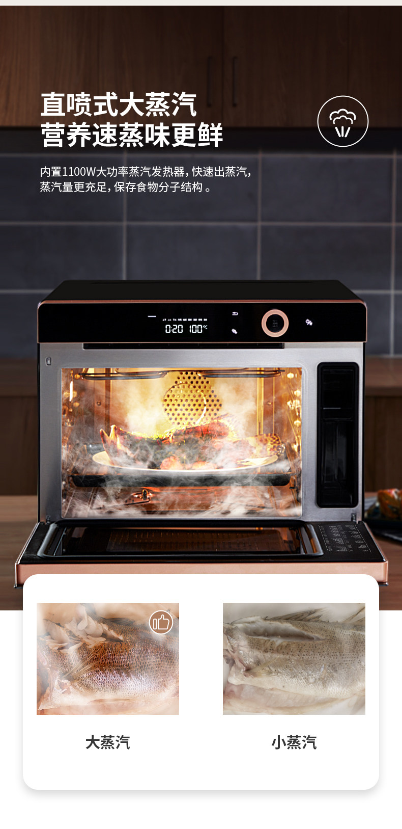 Carz CO-745S Embedded desktop dual-use steam baking integrated steam electric oven