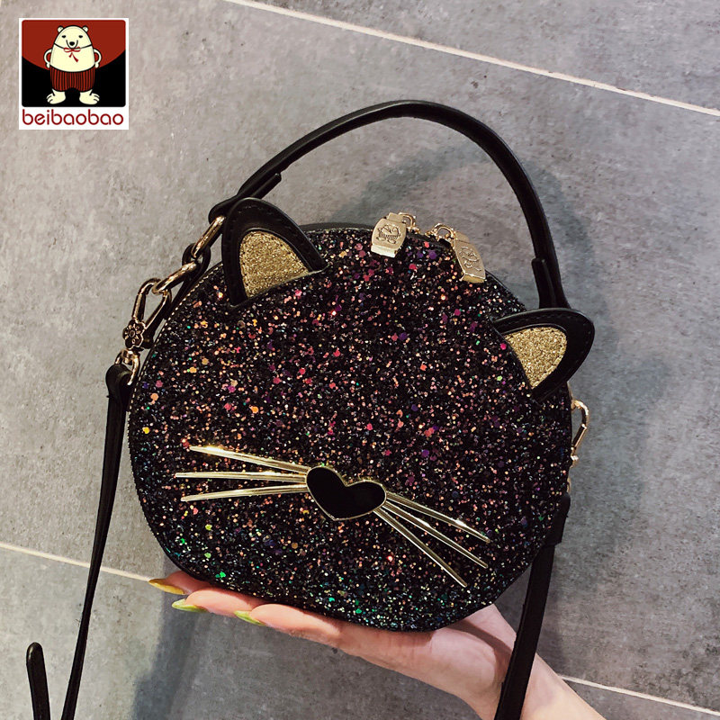 North bag ins on new small bag women 2020 new sequins portable small round bag cute shoulder shoulder bag tide