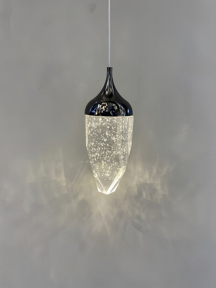 Light Luxury Crystal Small Chandelier Post-Modern Living Room Background Bedroom Bedside Normcore Simple Atmosphere Art Long Line Chandelier