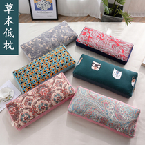Buckwheat short pillow adult millet leather soft pillow core single cotton pillowcase removable and washable rectangular neck pillow