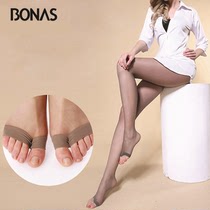 3 Feet socks super open toe fish mouth stockings thin transparent socks anti-hook silk female long double free mail leakage toe foot Foot Foot