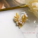 "Hoa" Baroque Western Antique Pearl Vintage Gold Matte Trâm Vintage Bow Pin - Trâm cài